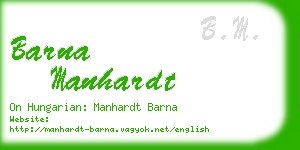 barna manhardt business card